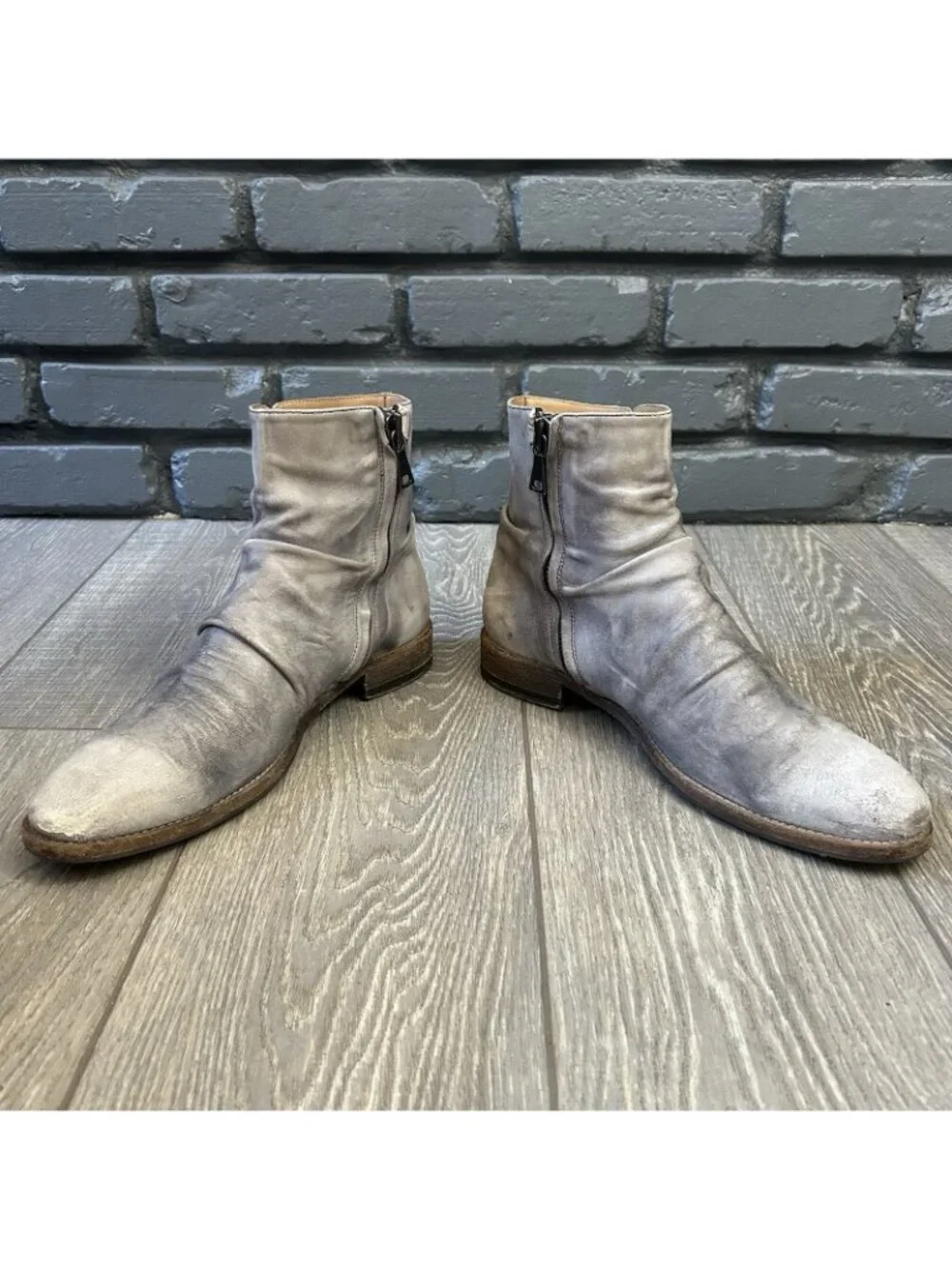John Varvatos Handmade Italy Morrison Sharpei Ankle Boots Mens 10